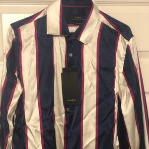 Zara Striped Button Up Shirt
